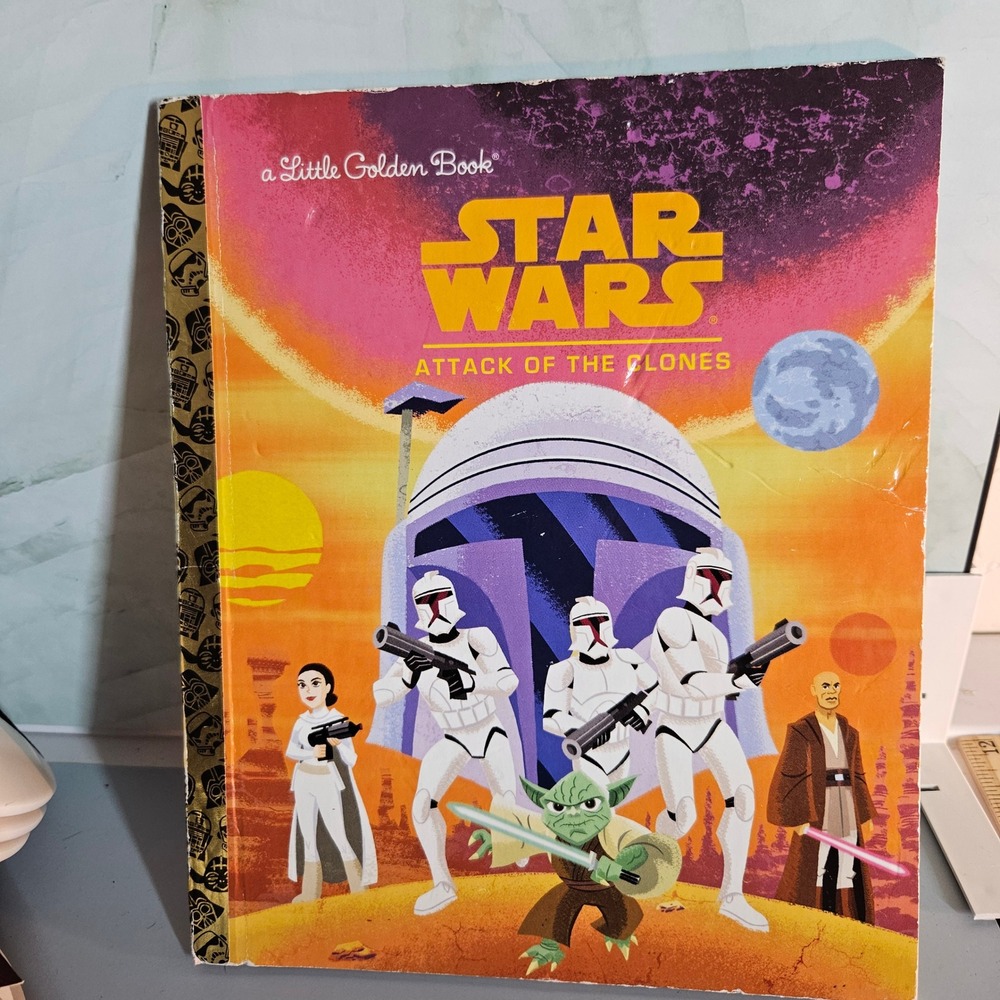 Little Golden Book Star Wars Attack of the Clones Children's‎ Story Book
